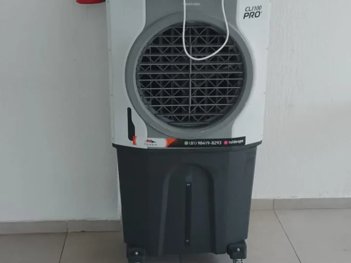 Climatizador evaporativo portátil com rodízios