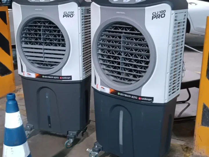 Dois climatizadores evaporativos separados para entrega